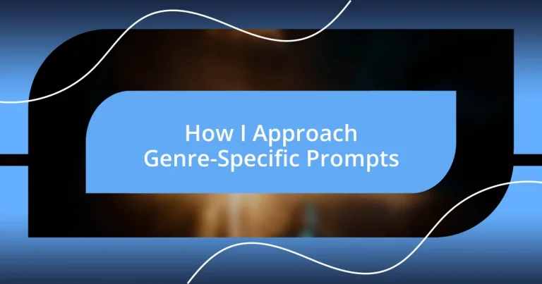 How I Approach Genre-Specific Prompts