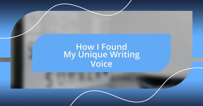 How I Found My Unique Writing Voice