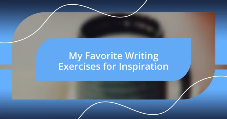 My Favorite Writing Exercises for Inspiration