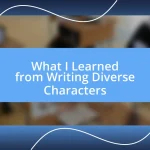 What I Learned from Writing Diverse Characters